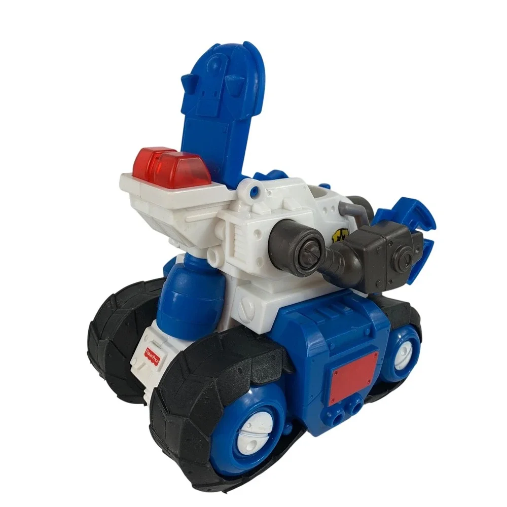 Fisher-Price Imaginext Police Tank Vehicle T4545 White Blue Mechanical‎ Claws